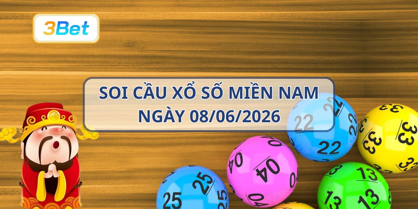 3BET Soi cầu XSMN ngày 08/06/2026 - Bắt số may mắn cùng 3BET